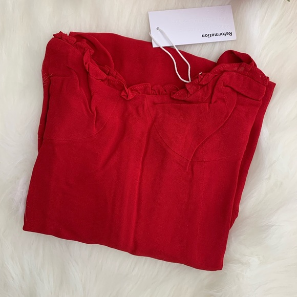 Reformation christine ruffle mini dress - Picture 8 of 11